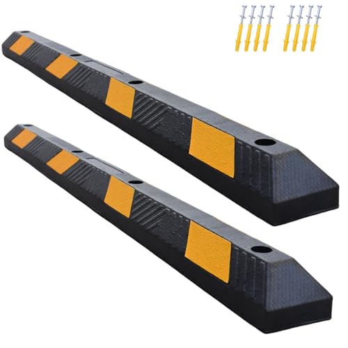 Heavy Duty Parking Curb Wheel Stop (2 Count)