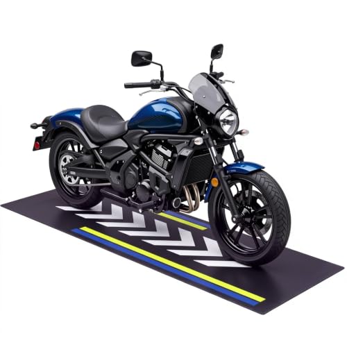 Motorcycle Mat Garage Floor Rug Washable Parking Mats for Garage Floors Non Slip Oil Absorbent Pad Rubber Backing Layer Protects Floor