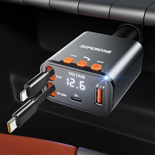 69W Retractable Car Charger