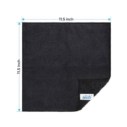 Black Microfiber Cleaning Cloth (12 Count)