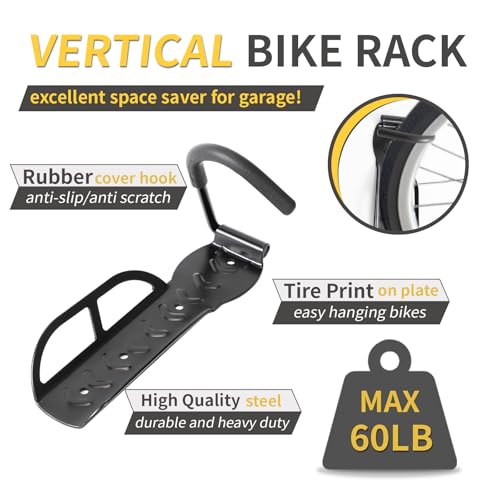 Vertical Bike Rack Wall Mount for Garage