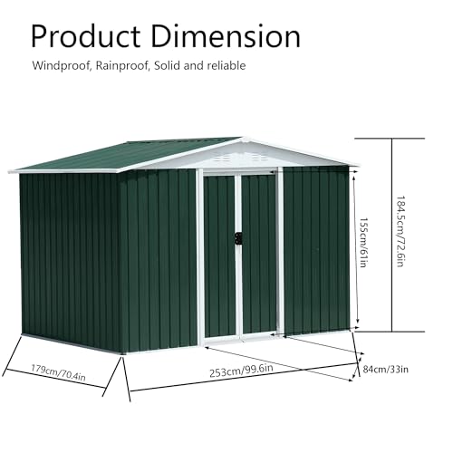 6x8 FT Outdoor Storage Shed