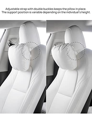 Leather Headrest Neck Pillow for All Tesla Model Y