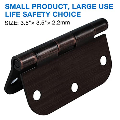 Rounded Door Hinges 3.5" x 3 1 (3 Count)