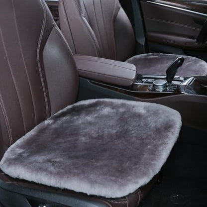 2 Pack Fuzzy Sheepskin Car Seat Covers for Soft Fur Wool Cushions (2 Count)