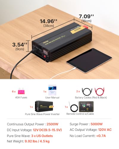 2500W Pure Sine Wave Inverter