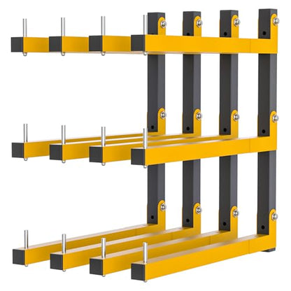 4 PACK Lumber Storage Rack Wall Mount Wood Organizer Storage Racks Heavy Duty Shelf Brackets with 6 (4 Count)