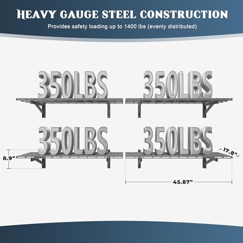 4 Pack Garage Shelving Wall Mounted