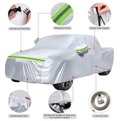 6 Layers Silver Waterproof Car Covers Replace for 2019