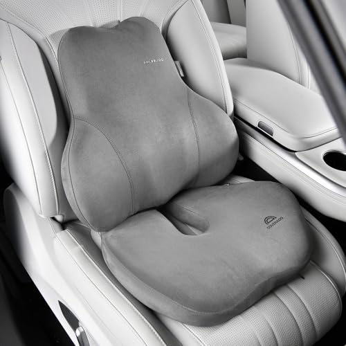 Memory Foam Car Seat Cushion and Lumbar Support Pillow for Car