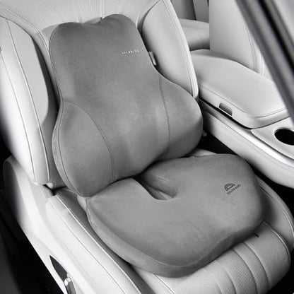 Memory Foam Car Seat Cushion and Lumbar Support Pillow for Car