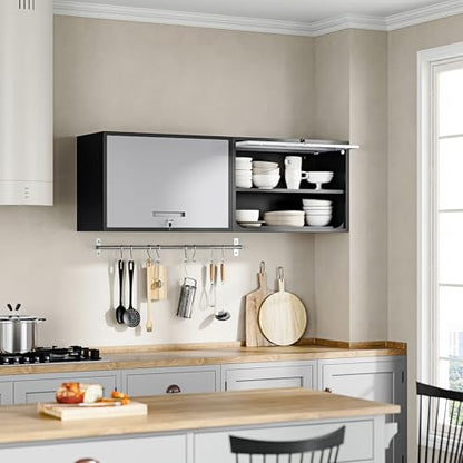 Metal Wall Cabinet with Doors and Shelves