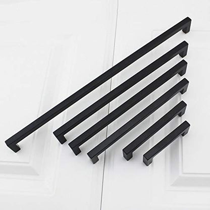 200 Pack 6-1/4 Inch Black Cabinet Handles Kitchen Drawer Pulls (200 Count)