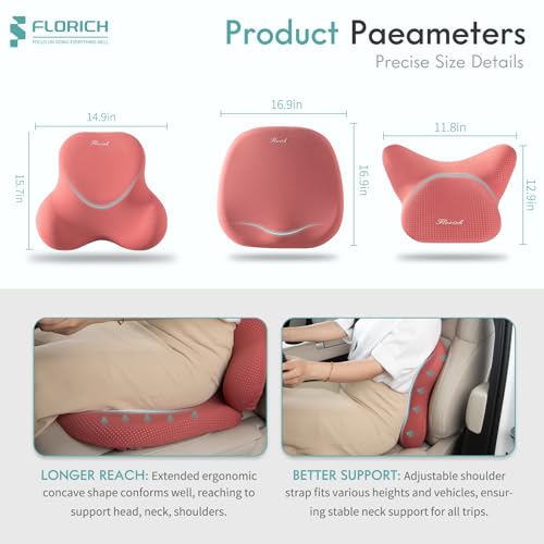 Car Seat Cushion and Lumbar Support Pillow for Office Chair Car