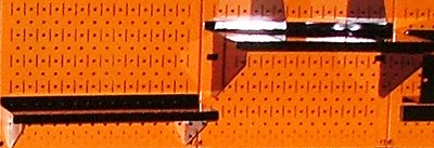 4 ft Metal Pegboard Standard Tool Storage Kit with Orange Toolboard and Black Accessories