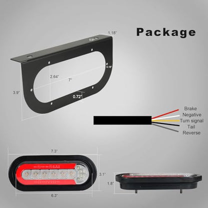T012 Trailer Lights with Bracket