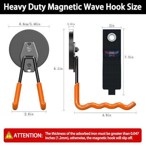 Heavy Duty Magnetic Hooks (2 Count)