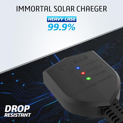 White Portable 10W 12V Solar Car Battery Charger Maintainer