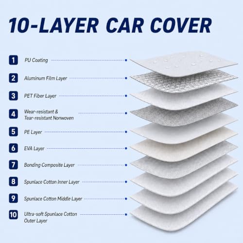 Car Cover Waterproof All Weather Custom Fit for Mustang 2005