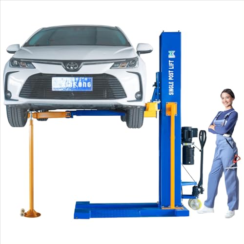 Mobile Car Lifts 6200 lb Single Post Manually Unlock Lift M6200 220V