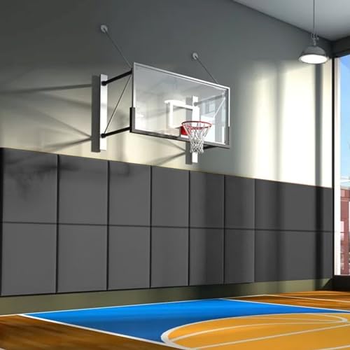 60" 72" High Gym Wall Padding 2" Thick Foam Basketball Court Wall Mount Protector for Garage Taekwondo Babyroom