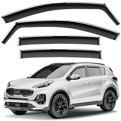 Window Deflectors Smoke Tinted in (4 Count)
