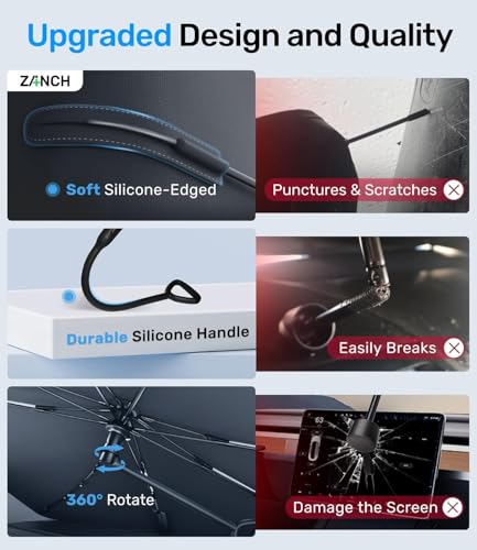 2026 Upgraded Car Windshield Sun Shade [Cool Down by 75℉ ] with Heat Insulation Coating