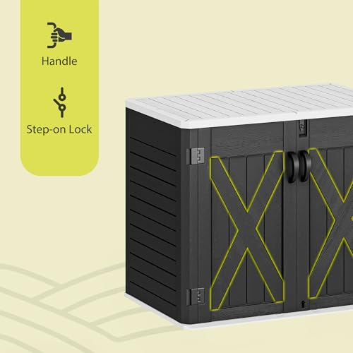 Outdoor Resin Storage Sheds with X