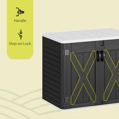 Outdoor Resin Storage Sheds with X