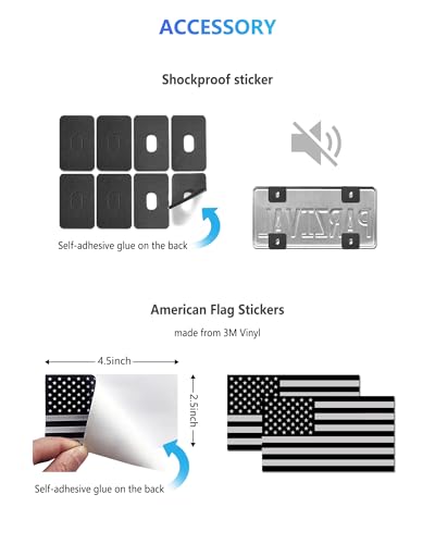 American Flag License Plate Frames
