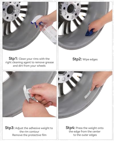 1 4 oz Stick On Wheel Weights 240pcs Easy Peel Grey