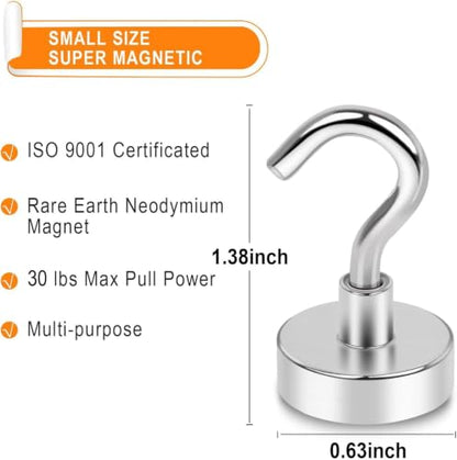 Magnetic Hooks 30Lbs+ Strong Magnetic Hook for Cruise Cabins