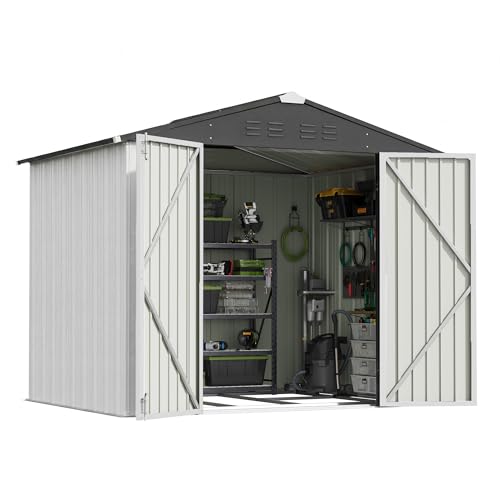 8x6 FT Outdoor Storage Shed with Floor Frame