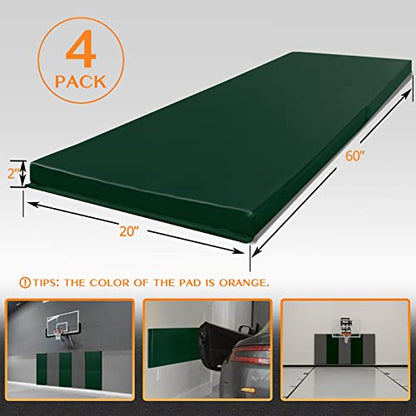 4 Pack Wall Protection Pads 2" Thick Foam Wall Padding