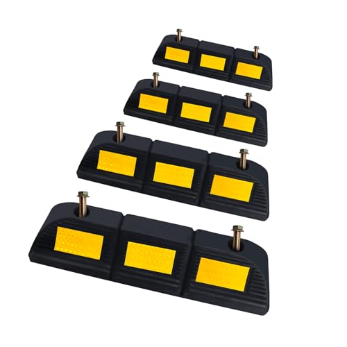 Heavy Duty Rubber Parking Stopper 4 Pack