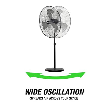 30 Inch Oscillating Pedestal Fan 7800 CFM with Adjustable Height
