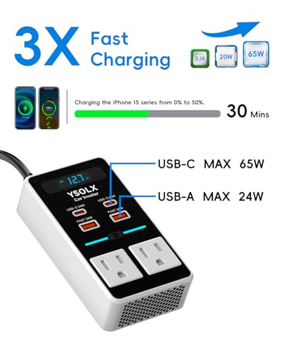 300W 12V to 110V Car Power Inverter