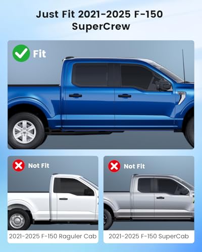 2025 Upgraded] Weektic Car Curtains for 2021 2022 2023 2024 2025 Ford F150 SuperCrew (4 Count)