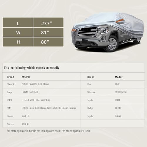 6 Layers Full Car Cover for Pickup