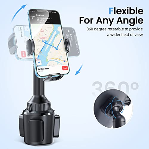 15W Qi Fast Wireless Car Charger Solid Cup Holder Phone Mount