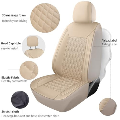 Faux Leather Front Car Seat Covers (2 Count)