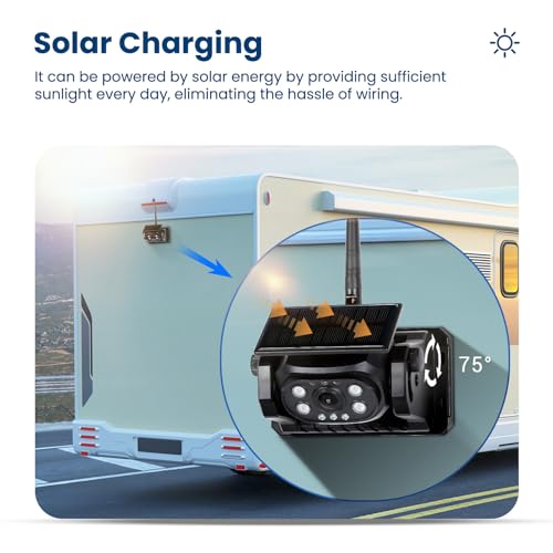 WiFi Magnetic Solar Wireless Backup Camera for Trucks