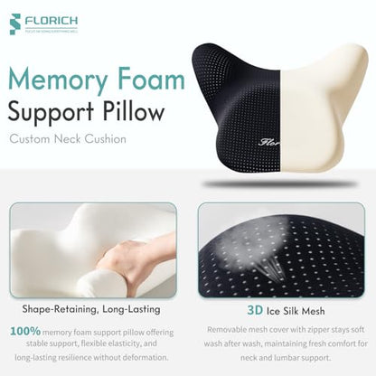 Car Seat Cushion and Lumbar Support Pillow for Office Chair Car