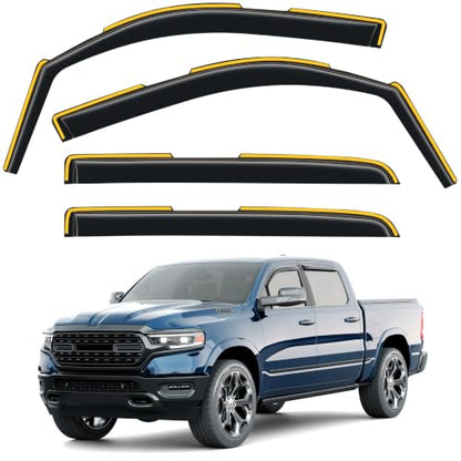 Window Visors Rain Guards for Dodge RAM 1500 CrewCab 2019
