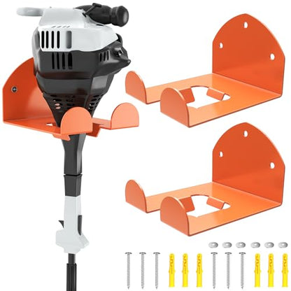 Trimmer Rack Wall Mount Heavy Duty Weedeater Hanger for Garage Wall Bracket Garage Organizer Weed Eater Hanger for Grass Trimmer (2 Count)
