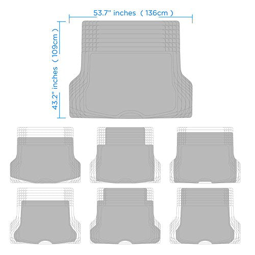 FlexTough™ Deep Dish Plus Rubber Car Floor Mats with Trunk Mat Cargo Liner