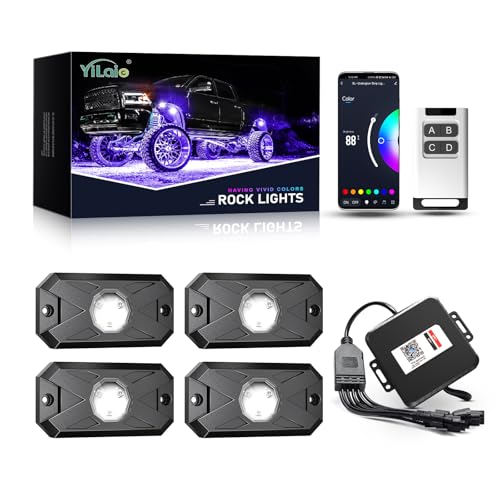 RGB LED Rock Lights Kit 4 Pods (4 Count)