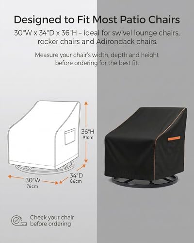Patio Chair Covers Waterproof (2 Count)
