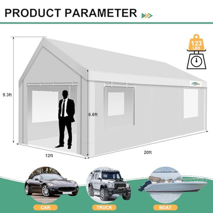 Carport 12'x20' Heavy Duty Portable Garage
