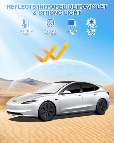 Sunshades for Tesla Model 3 2016 (7 Count)
